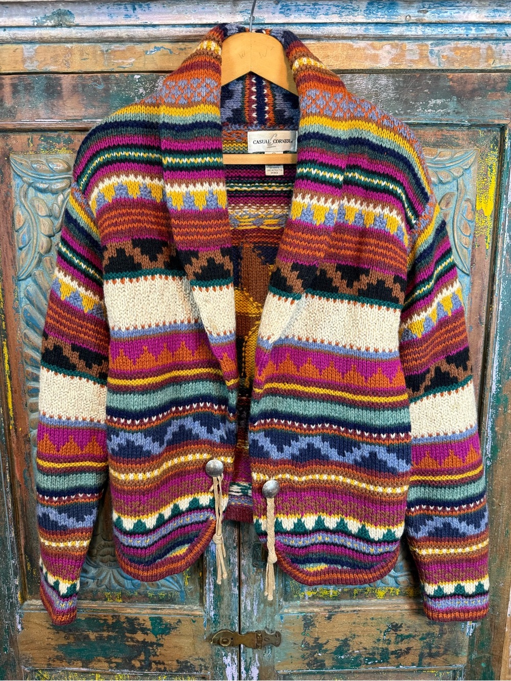 Vintage wool southwest cardigan